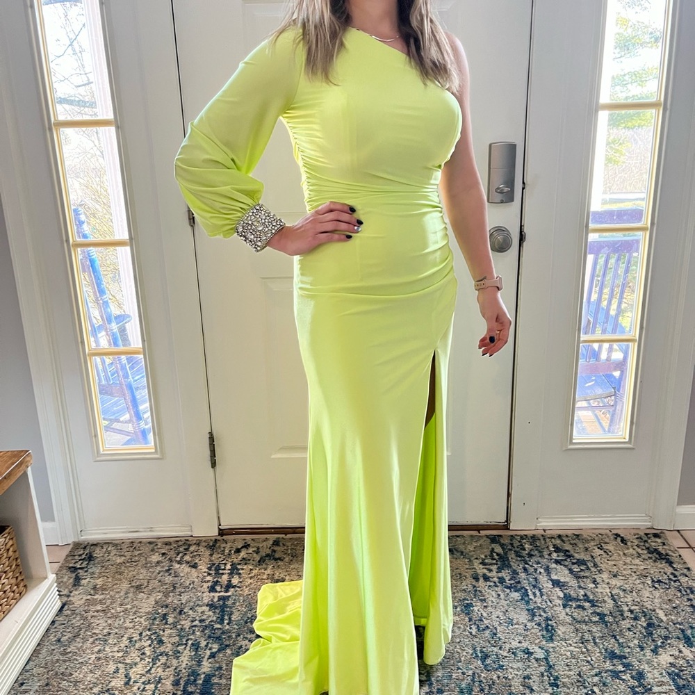 Sherri Hill Bright Green Gown